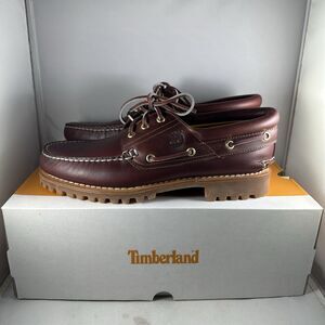 NEW Timberland Icon 3-Eye Classic Handsewn Lug Shoes Mens 11 Burgundy Round $190